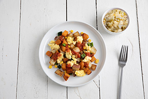 Vegetarian Breakfast Skillet and Cheesy Potatoes